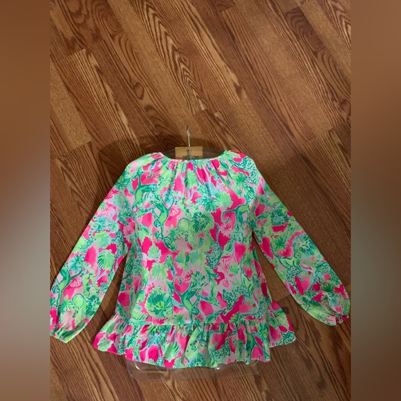 Lilly Pulitzer Women's Pink and Green Tensley Top - Picture 11 of 16